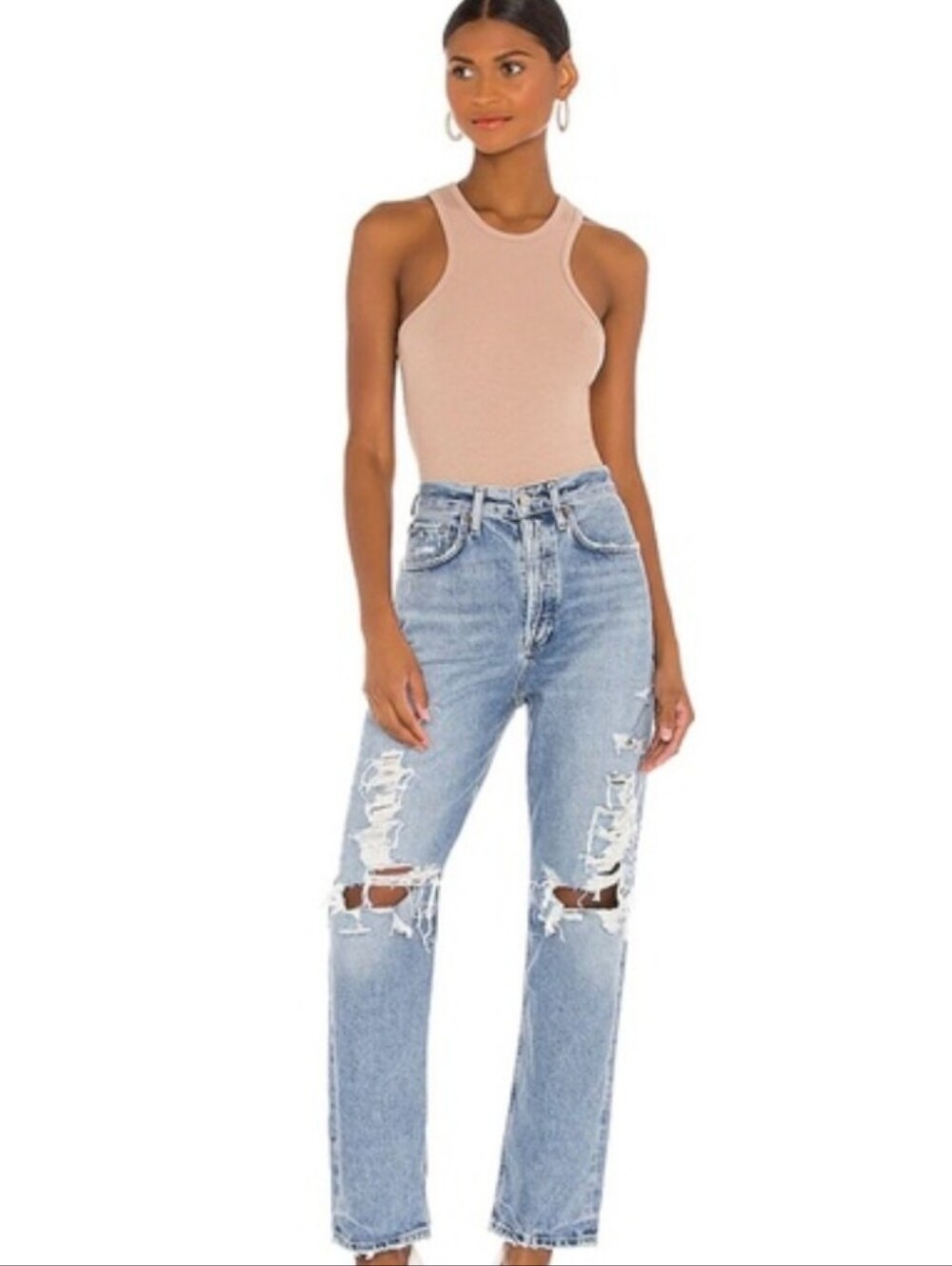 AGOLDE 90S PINCH DISTRESSED JEANS